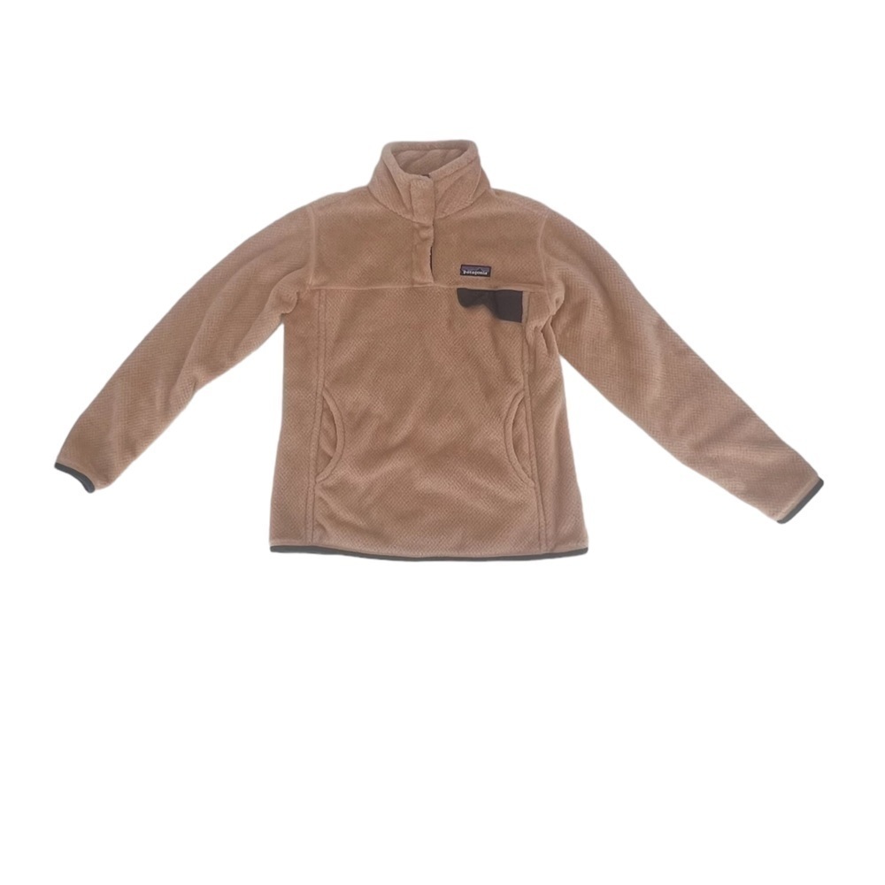 Patagonia Salmon Re-Tool Snap-T® Fleece Pullover Sweatshirt Size Medium Women's